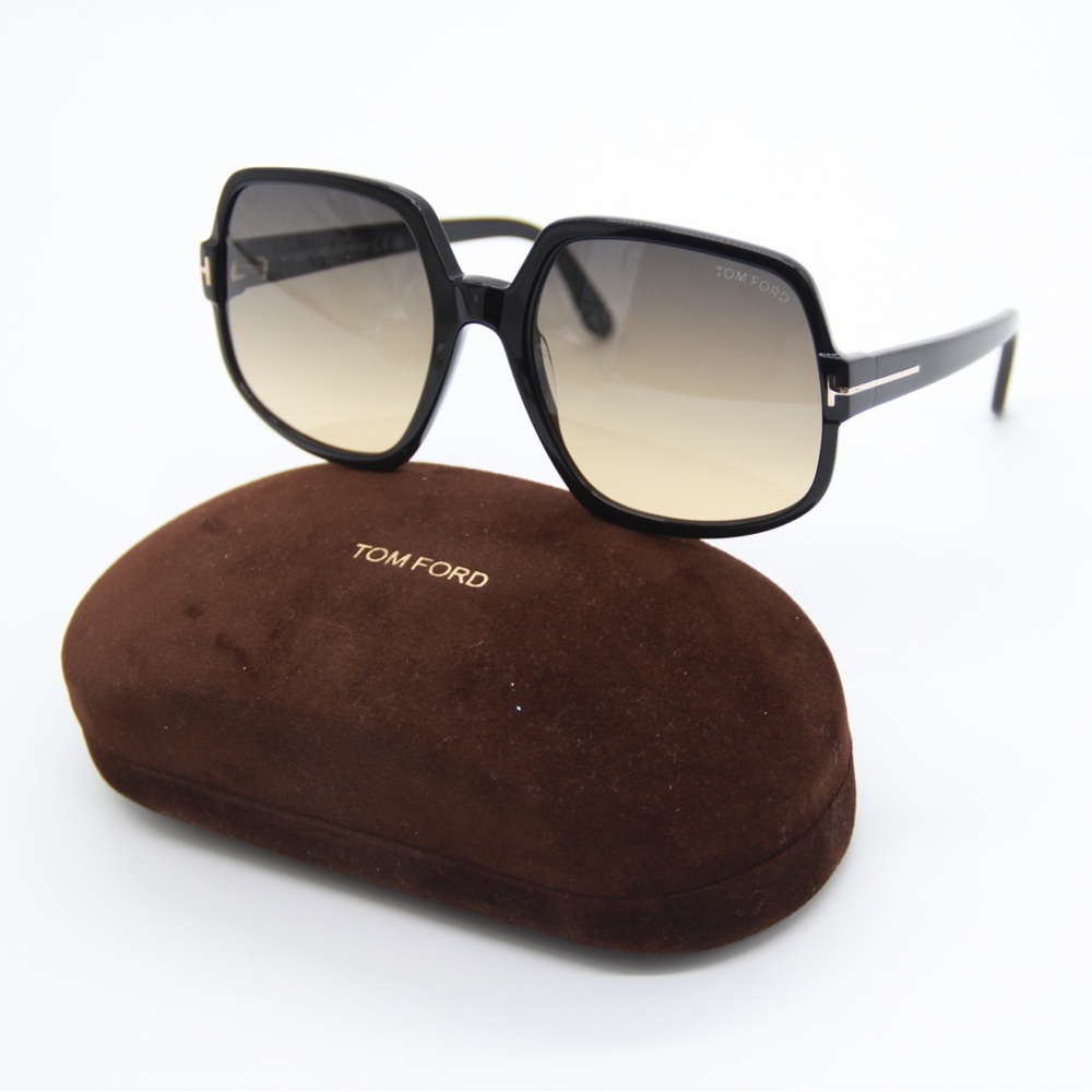 NEW TOM FORD SQUARE SUNGLASSES TOM FORD TF992 01B TOM FORD DELPHINE-02 FT0992/S